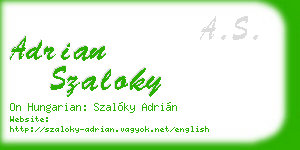 adrian szaloky business card