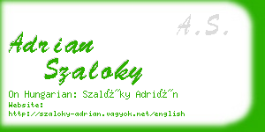 adrian szaloky business card